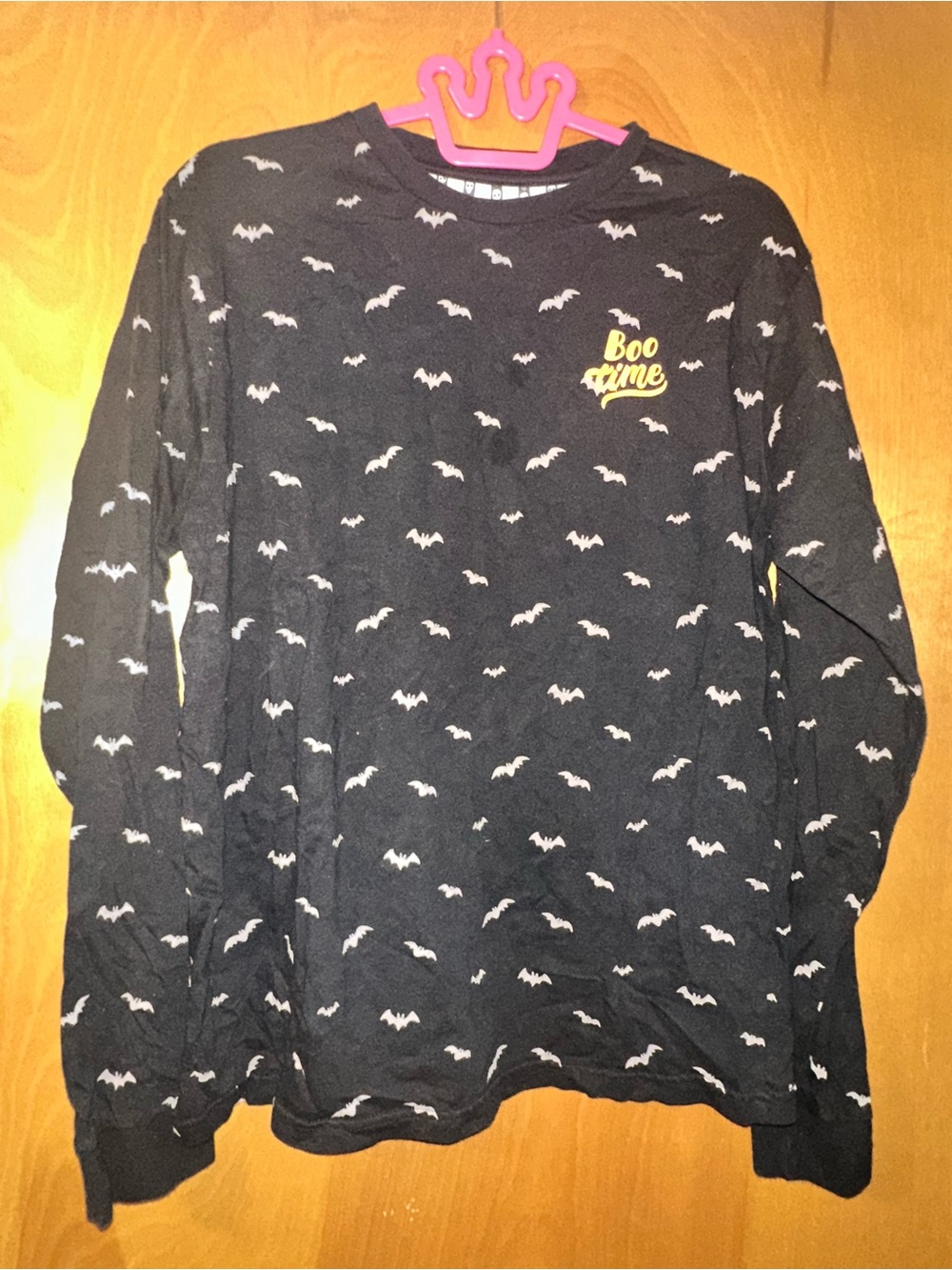 Denim & Flower Men's "Boo Time" Halloween Long Sleeve T-Shirt